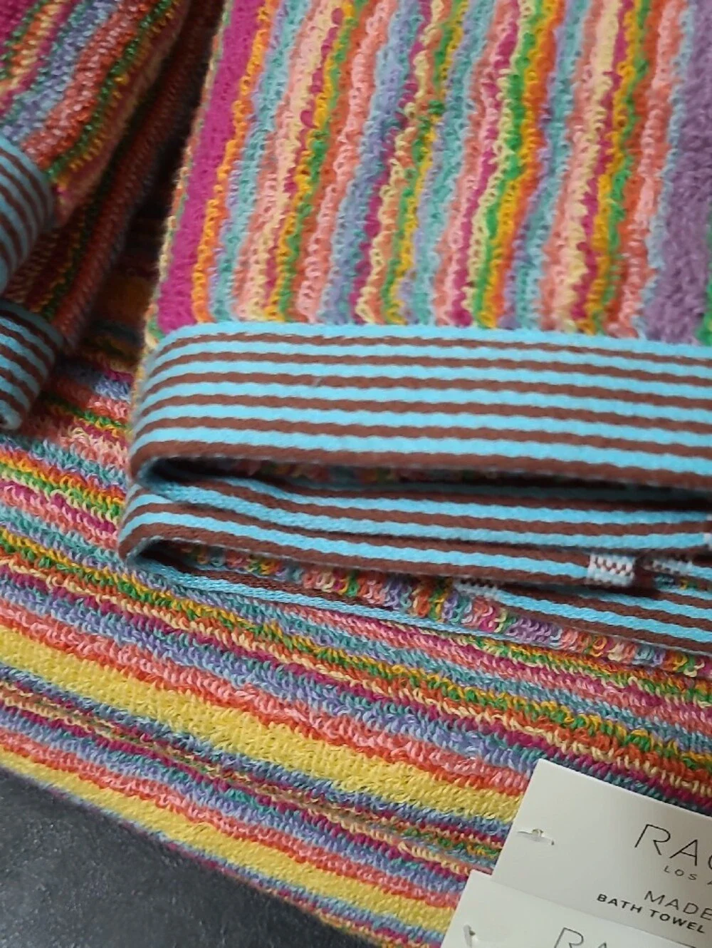 Rachel Zoe Rainbow Stripe Bath Towel Set